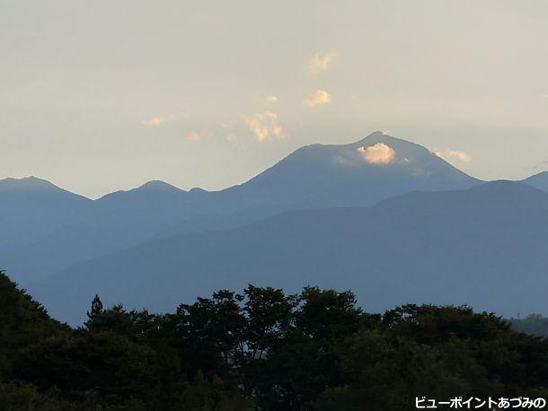 常念岳夕景